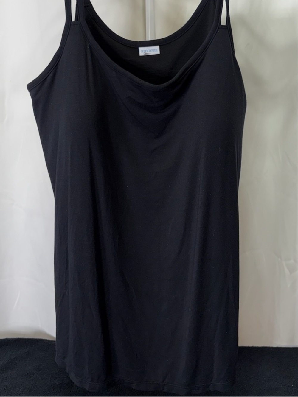 Amoena Black Draped Cowl Neck Camisole 2515